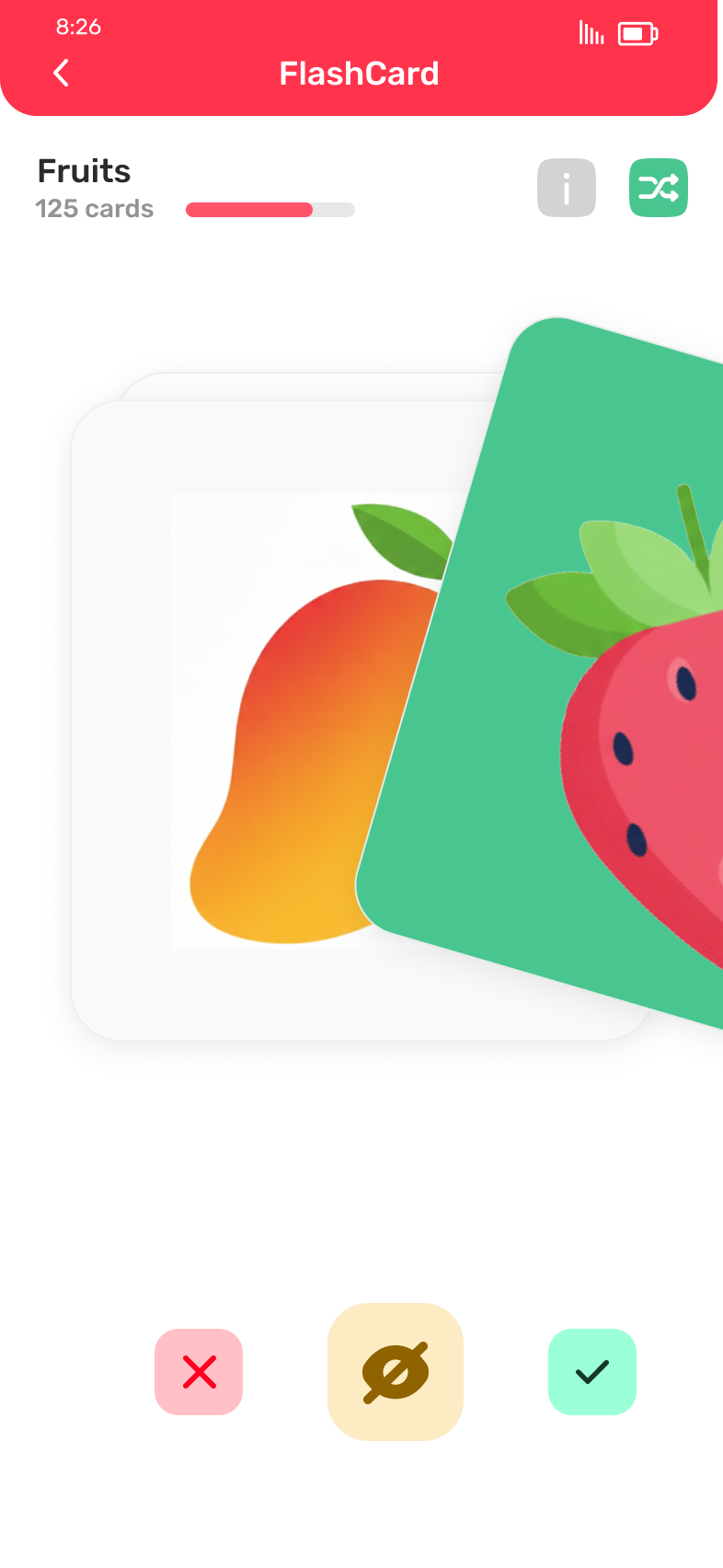 FlashCard — Category Select, Card Deck & Flip