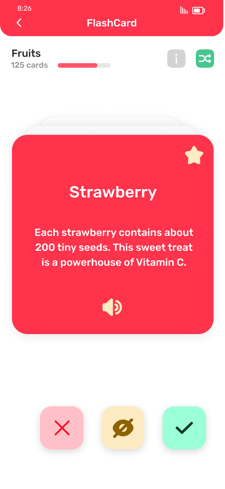 FlashCard — Category Select, Card Deck & Flip