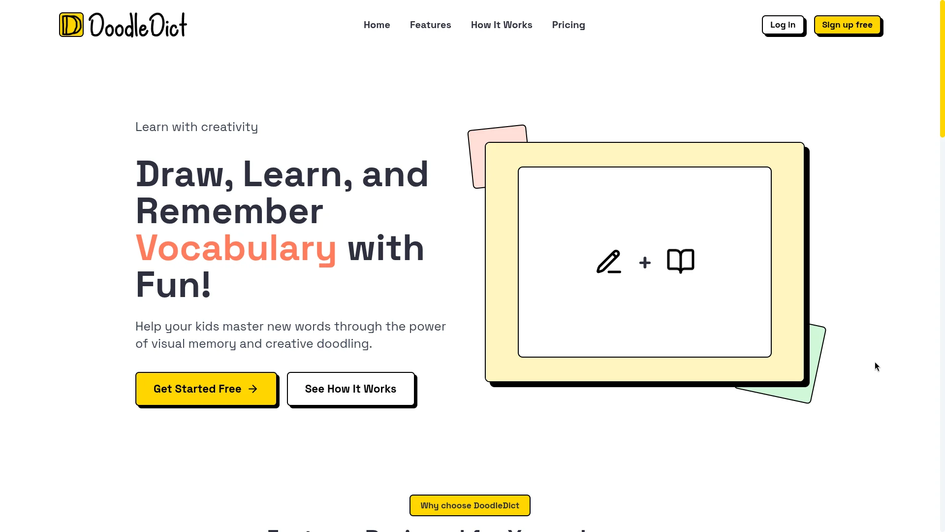 DoodleDict: AI Sketch Recognition Game screenshot 1