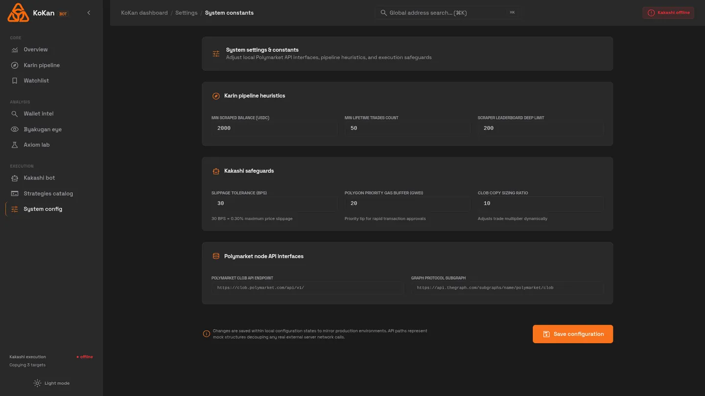 Kokan: Polymarket Algorithmic Trading & Forensics screenshot 10