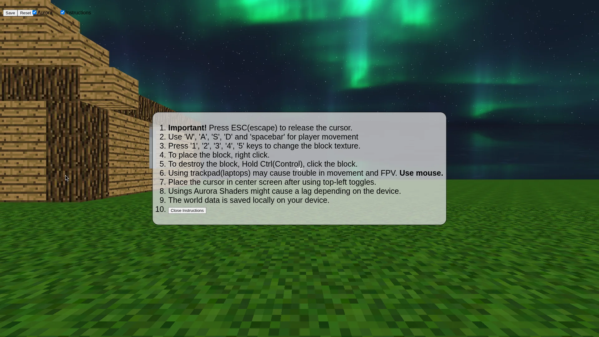 Web Minecraft: Voxel World Engine screenshot 1