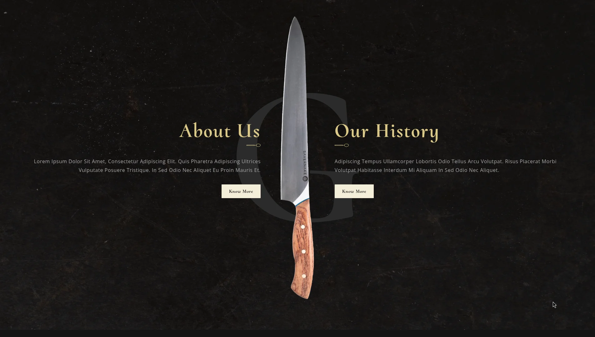 Gerícht: Restaurant Website screenshot 2