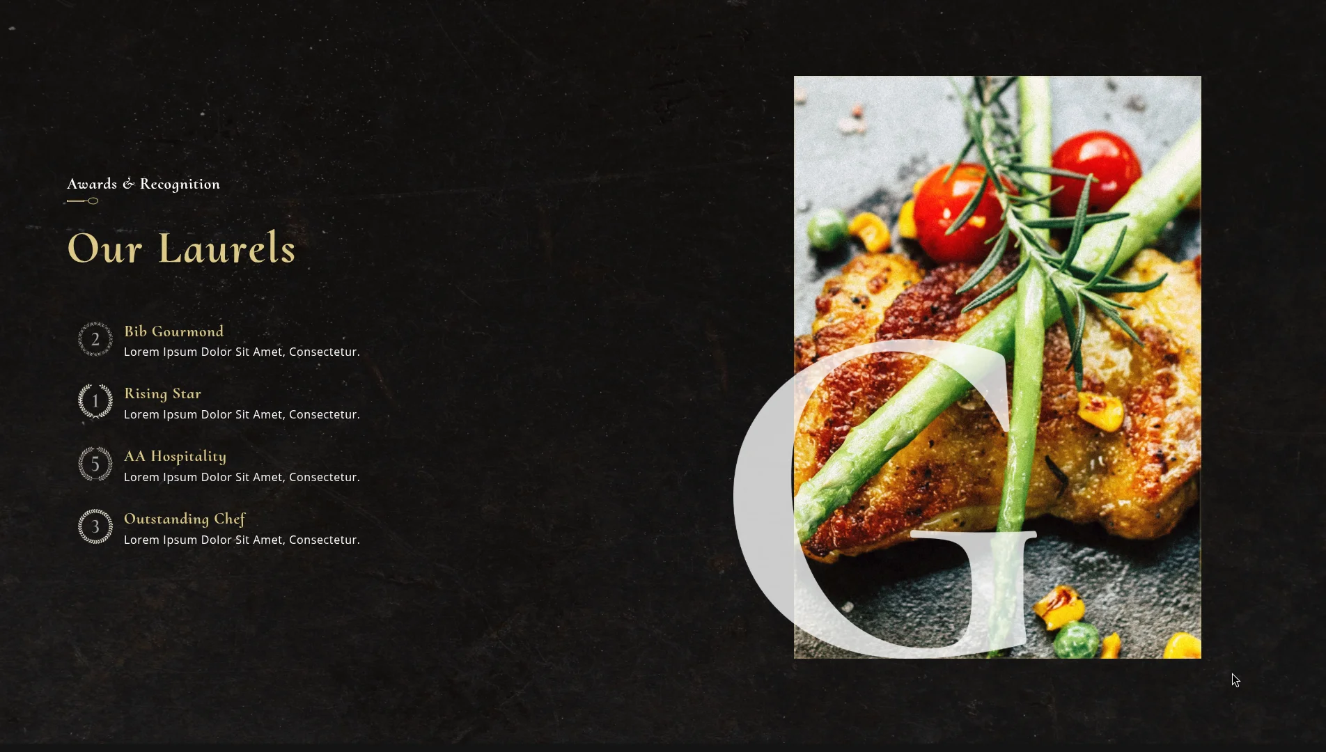 Gerícht: Restaurant Website screenshot 5