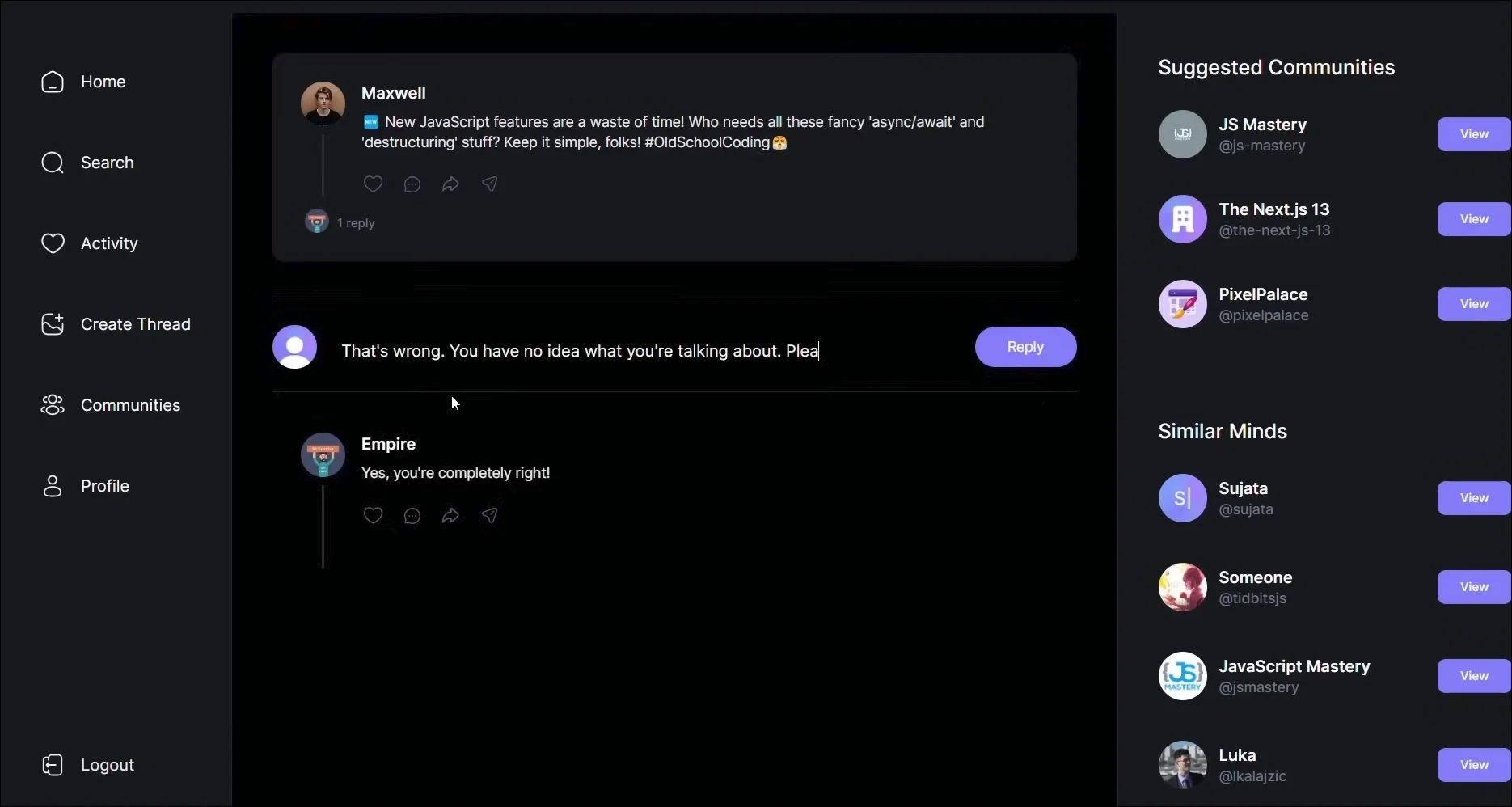 Search & Explore Communities